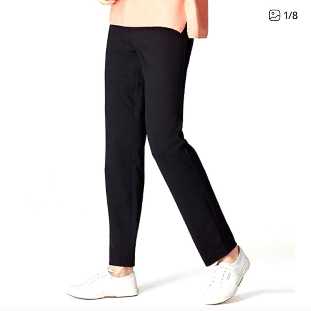 J. Jill Ponte Slim Leg Pants Women’s Size L Pull On Stretch Knit Minimalist